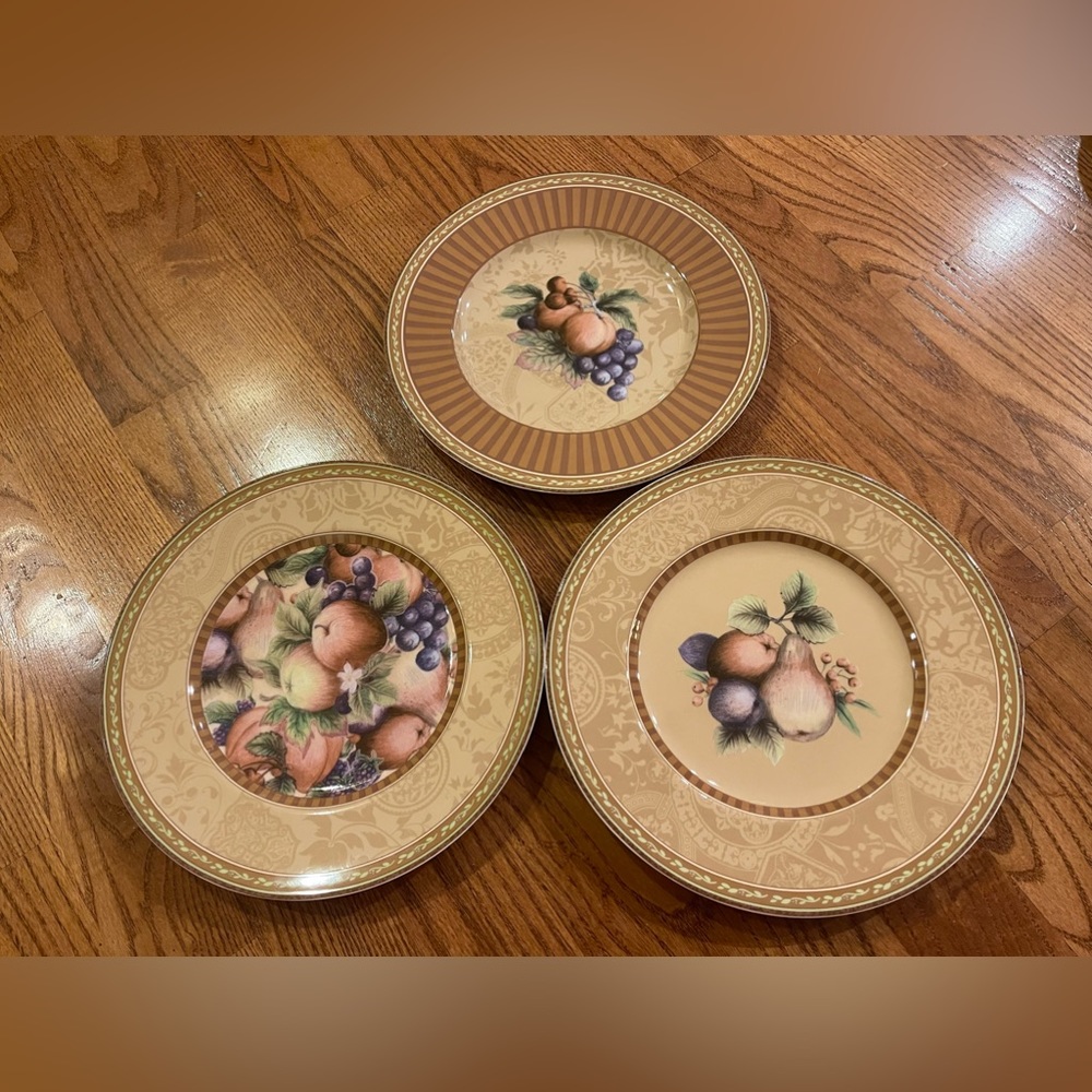 3 New Fitz and Floyd classic choices Tuscany 9” salad plates